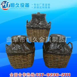 不锈钢内胆条编酒罐图片 酒厂用原生态条编酒海 木酒海藤编酒海
