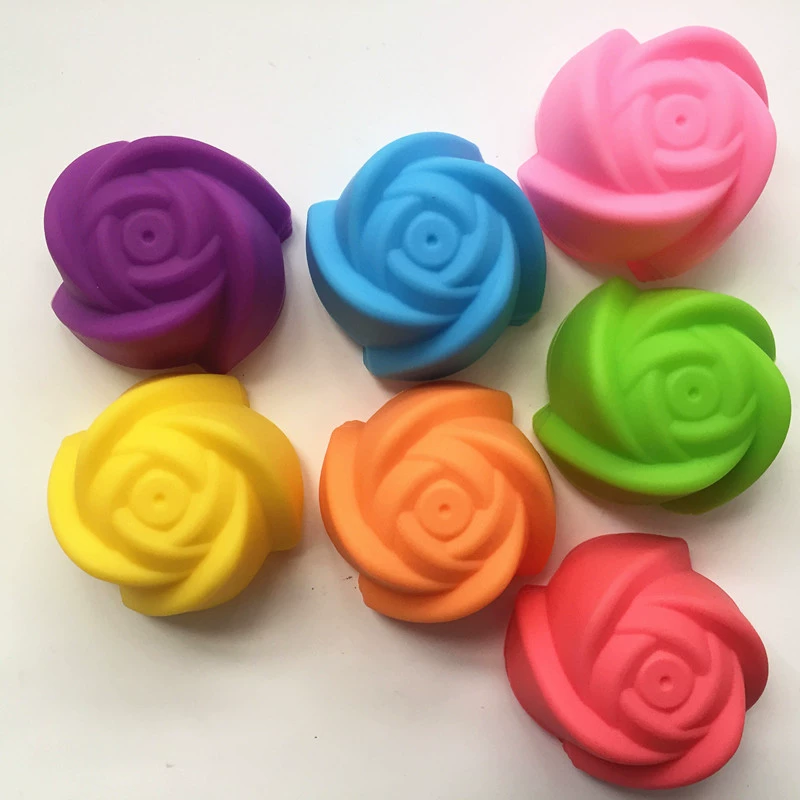 Silicone Soap Mold Rose Shape, Food-Grade Silicone, 7 cm, Reusable