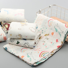 厂家批发双层竹棉包巾新生儿包单襁褓巾宝宝薄浴巾盖毯外贸代发
