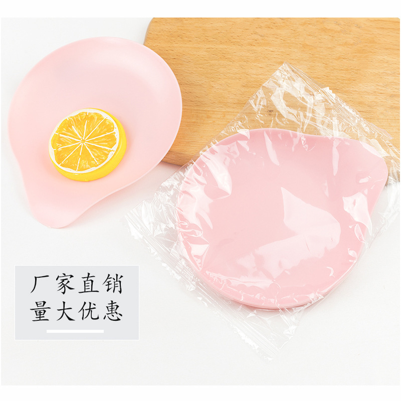 Disposable plastic plate cake plate large water drop plate with handle cake plate food grade trial dish