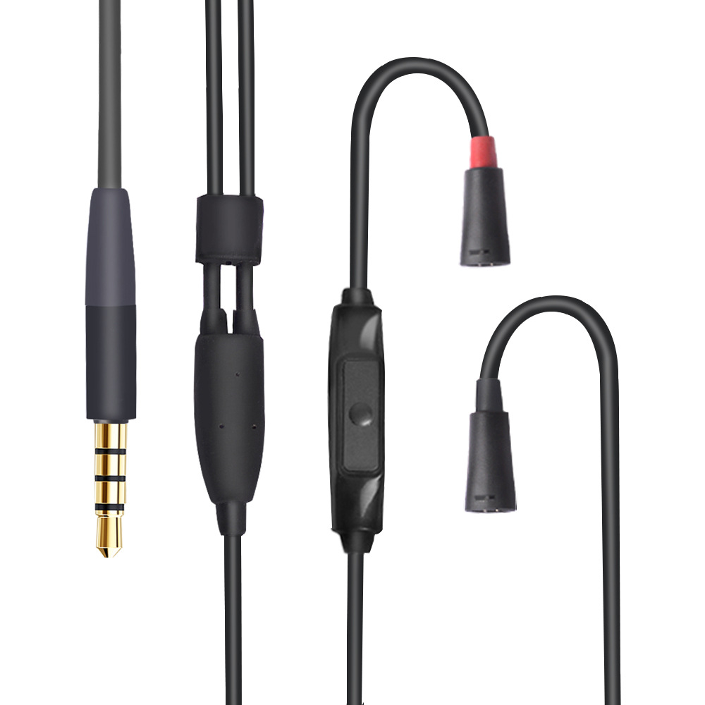 Suitable for Sennheiser Ie8 Ie80 Ie80S Hifi Fever-Grade Headphone Wiring Audio Cable with Microphone
