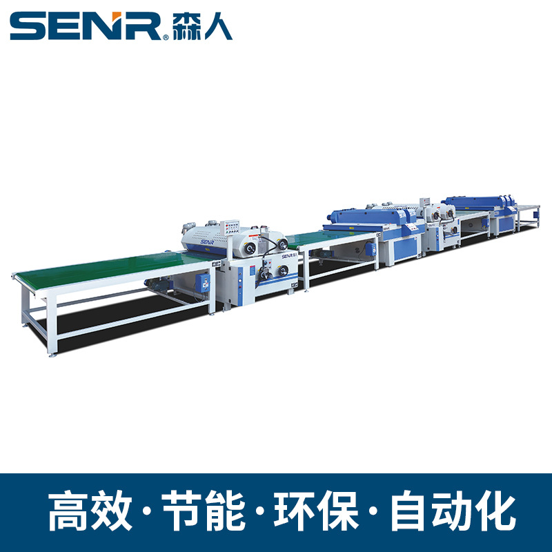 全自动平面石塑地板高光淋涂机恒压式淋幕机钙塑地板uv设备生产线