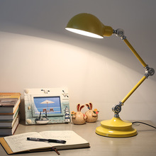 欧美金属折叠台灯简约创意led办公铁艺台灯卧室床头灯北欧铁艺