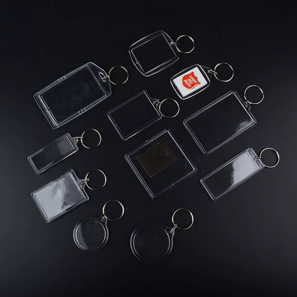 Customized Transparent Photo Frame Acrylic Keychain Manufacturer Produces Blank Removable Acrylic Keychain