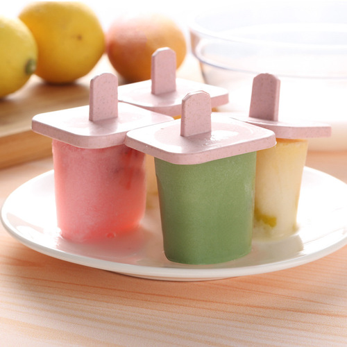 8 consecutive ice cream molds, ice cream popsicles, DIY creative popsicle molds, home-made popsicle grids with sticks