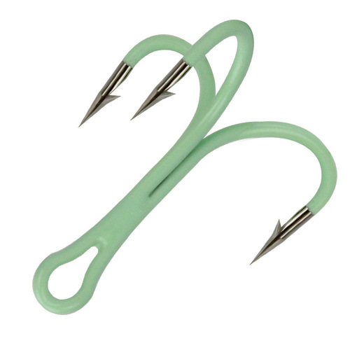 Weihe 2#4#6#8#10## Luminous three anchor hook set three hooks with barbed fishhook high carbon steel fishing hook cross-border