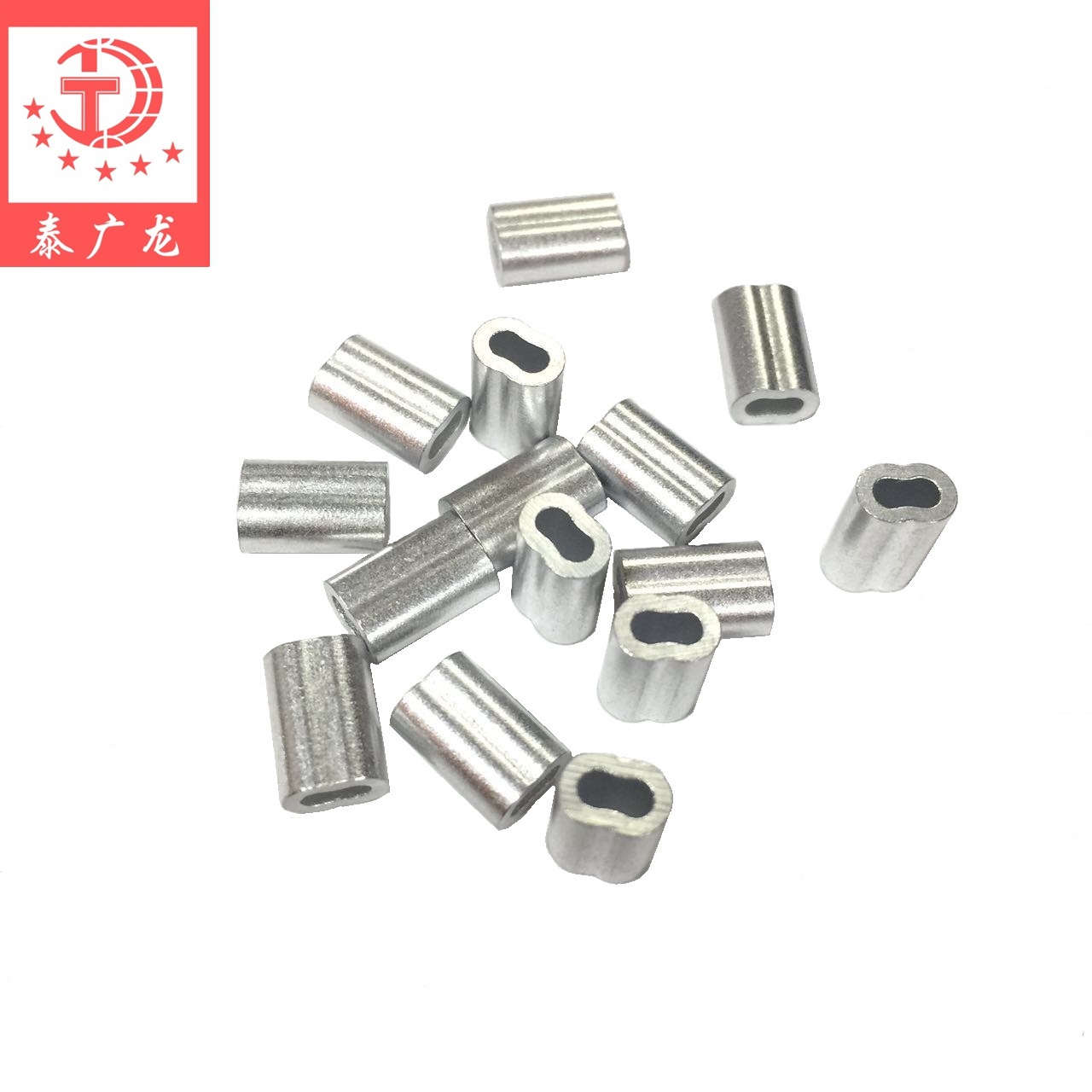 6063铝套钢丝绳夹头八字铝扣钢丝绳紧固件1.5mm