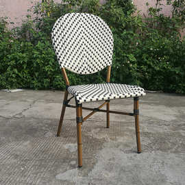 厂家供应[OC362]户外铝管PE编藤椅 冷饮店户外餐椅 公园庭院椅子