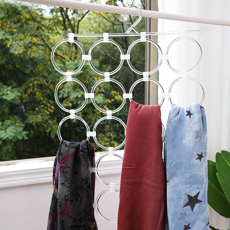 Scarf, tie, towel, cloak, universal storage system, plastic stand, hanger