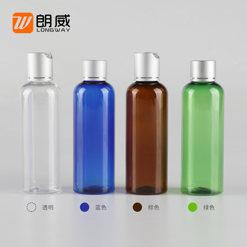 Langwei 100mL hombro redondo de aluminio electroquímico cubierta de Qianqiu botella de champú puro Rocío sub-botella vacía botella de cubierta de la loción Qianqiu