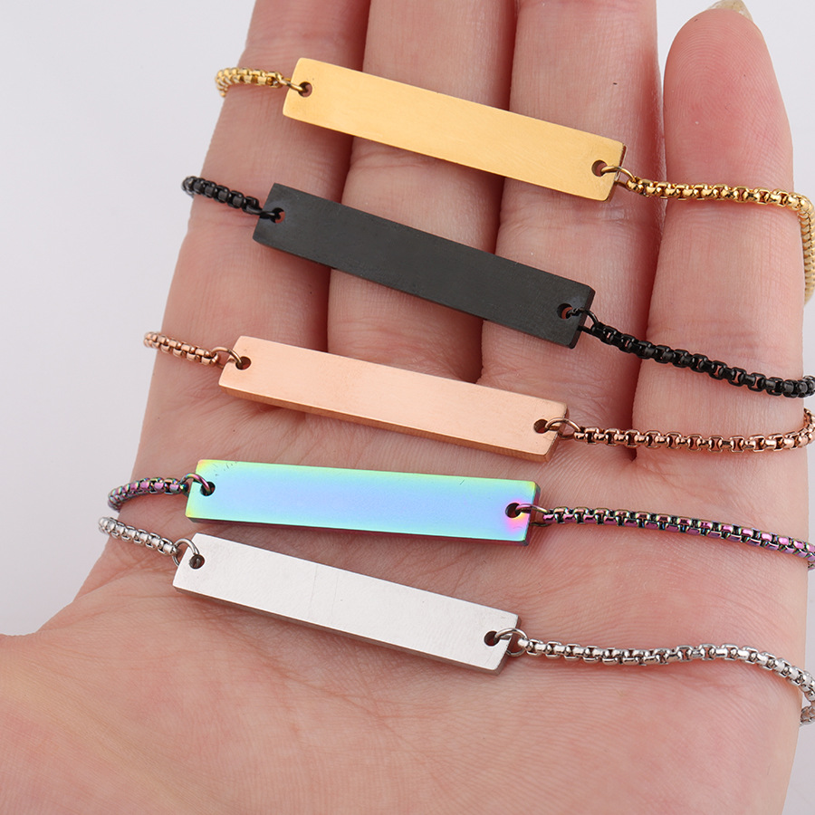 geometric adjustable bracelet stainless steel