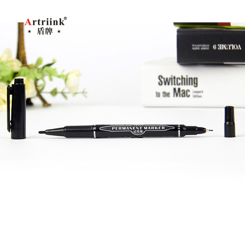 Small double-ended hook line pen art special marker wholesale durable oil-based marker pen black waterproof and non-fading