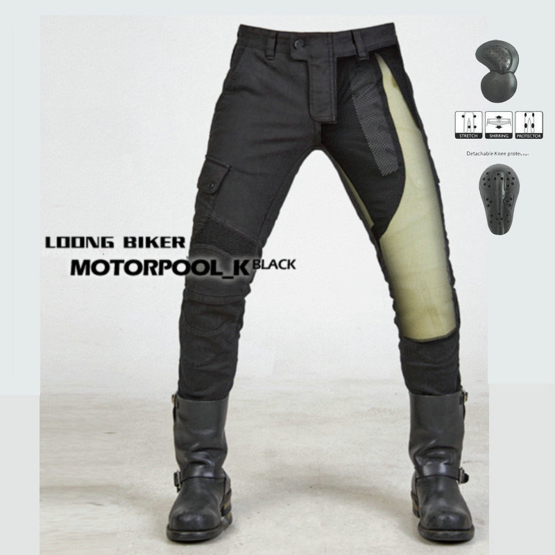 Cross-border Wholesale Kevlar Motorcycle Jeans Men and Women High Elastic Motorcycle Riding Knight Pants Racing Pants