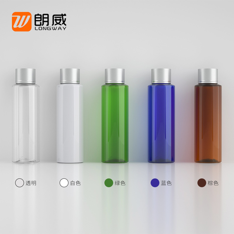 100mL hombro plano de aluminio electroquímico botella de cubierta ordinaria sub-botella de plástico hombro plano botella de plástico botella de PET botella vacía