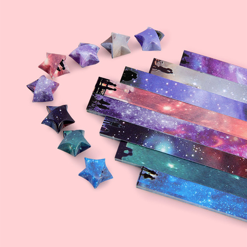 Star paper printed cartoon origami love handmade origami scented candy color lucky star stripes glass bottle gift box