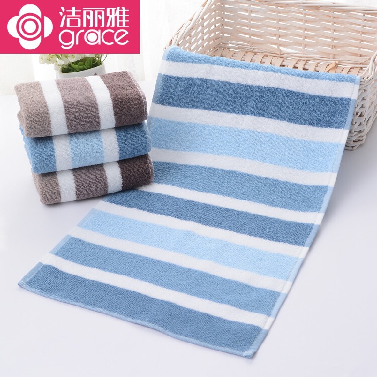 Jieliya cotton towel absorbent comfortable striped household children's bath towel men's adult face towel 6447