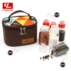 Mini seasoning bottle set outdoor camping barbecue seasoning jar kitchen portable storage seasoning box 6-piece combination
