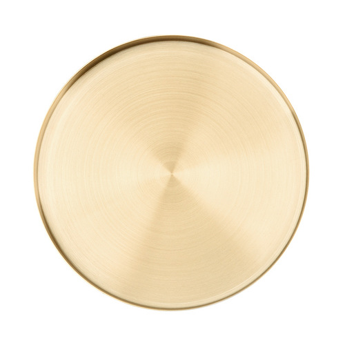 Golden stainless steel tea tray table round tray Nordic ins style light luxury storage tray cosmetics desktop dinner plate