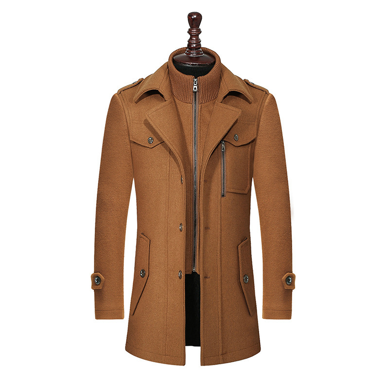 Cross-Border Popular Autumn and Winter Men's Business Woolen Coat, Fashionable Double-Collar Standard Woolen Coat, Men's Jacket 01 Cross-Border Popular Autumn and Winter Men's Business Woolen Coat, Fashionable Double-Collar Standard Woolen Coat, Men's Jacket 01