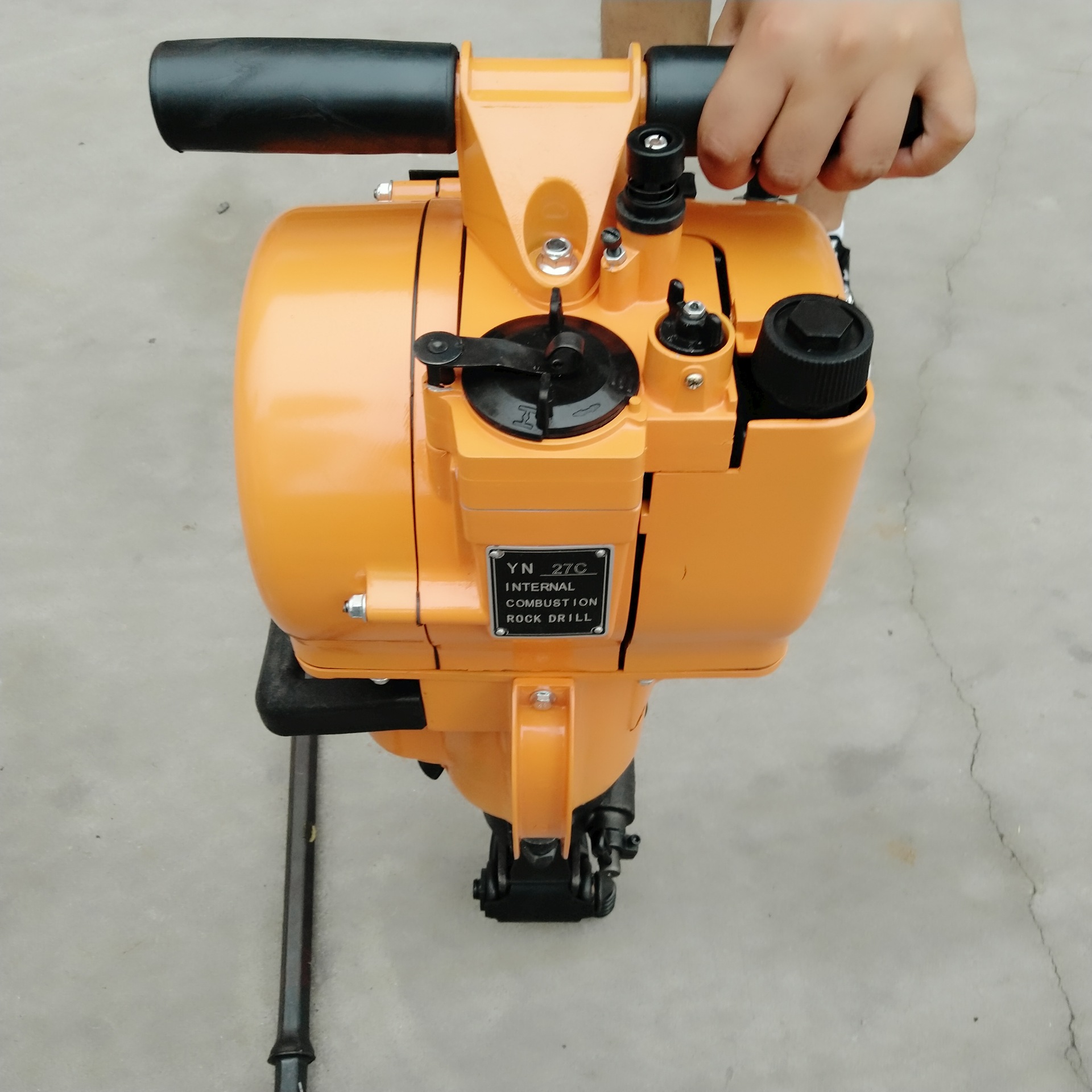 YN27C手持式内燃凿岩机 岩石水泥路面冲击破碎稿 汽油钻孔凿岩机