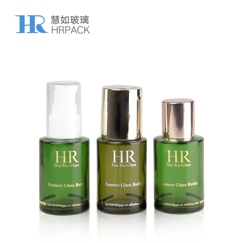 厂家直销精油瓶玻璃瓶30ml精华素瓶乳液瓶喷漆香水高颜值透明
