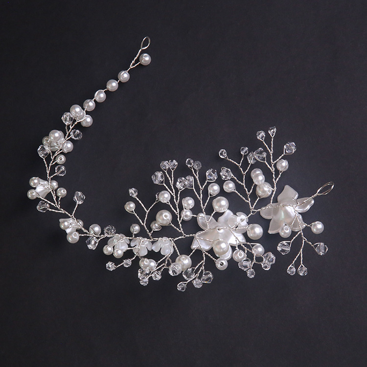 Tocado DE BODA coreano flor hecha a mano joyería nupcial boda updo accesorios cristal perla corona fábrica al por mayor