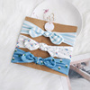 Children's headband, cloth with bow, hair accessory, set, suitable for import, wholesale