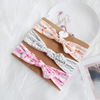 Children's headband, cloth with bow, hair accessory, set, suitable for import, wholesale