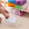 Candy color thickened flip -piece plastic shoe box girl PP drawer shoe box crystal transparent shoes storage box