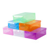 Candy color thickened flip -piece plastic shoe box girl PP drawer shoe box crystal transparent shoes storage box