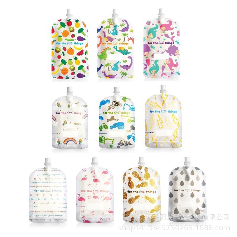 企鹅形状异型吸嘴饮料塑料吸嘴包装袋子不规则自立印刷字广告袋子