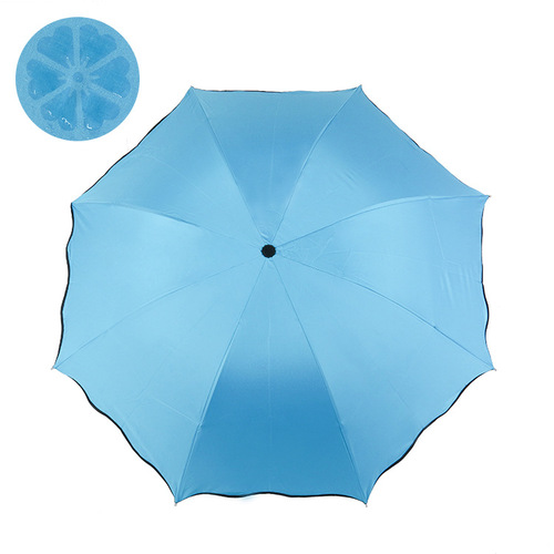 Creative ruffled edge blooming black plastic umbrella sun protection UV umbrella sun umbrella printing advertising umbrella