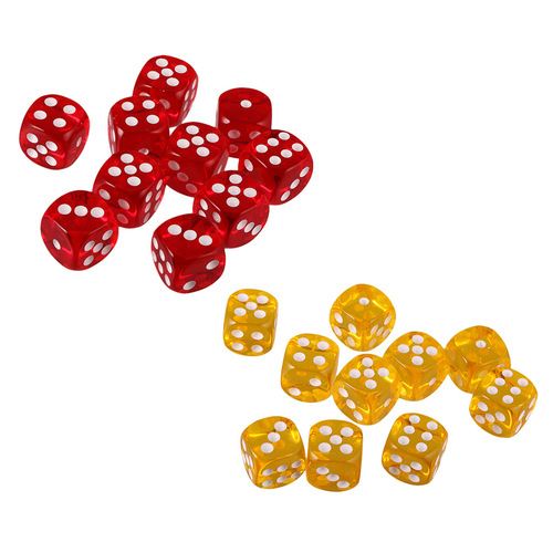 14th Day Brand New Acrylic Transparent Color Crystal Dice Tabletop Game Accessories Multi-color Available 1.4cm
