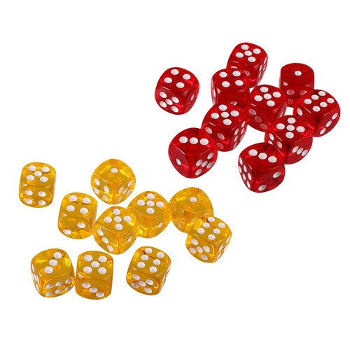 14th Day Brand New Acrylic Transparent Color Crystal Dice Tabletop Game Accessories Multi-color Available 1.4cm