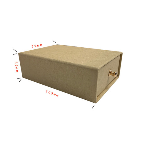 Jewelry Box Small Accessories Storage Black Box Gift Packaging Box Vintage Kraft Paper Drawer Box Custom LOGO 