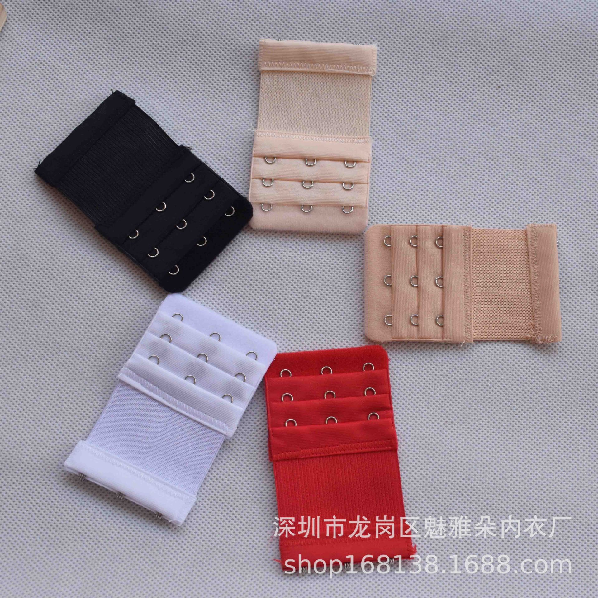 Cross-Border Women's Elastic Elastic Three-Row Three-Button Stainless Steel Bra Extension Buckle Intimates Buckle Extension Buckle