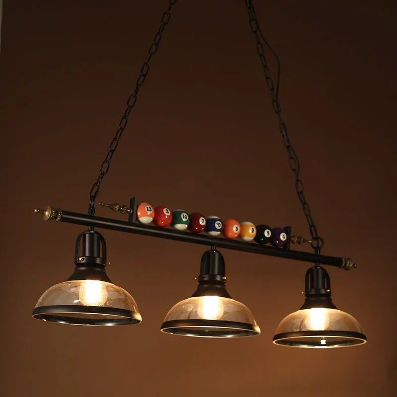 Vintage Industrial Style Decorative Billiards Glass Creative American Clothing Store Restaurant Bar Counter Nostalgic Cafe Chandelier