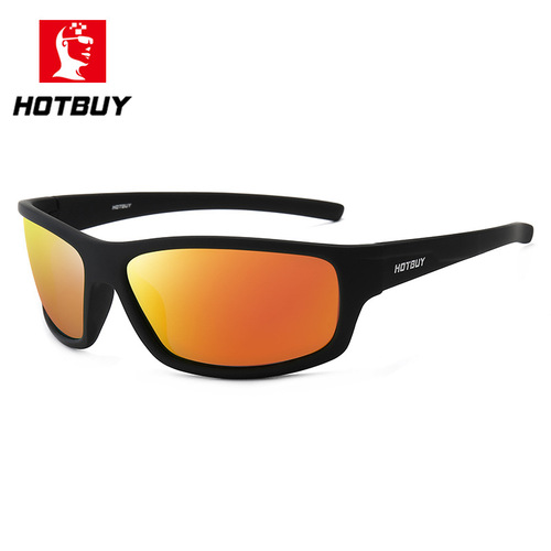 HOTBUY New European and American Style Sports Trendy Polarized Cycling Sunglasses with Square Frames – Outdoor Eyewear Model 3213