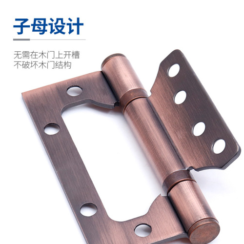 4-inch stainless steel mother-in-law hinge household simple hinge thickened door and window hardware bedroom slot-free hinge door hinge