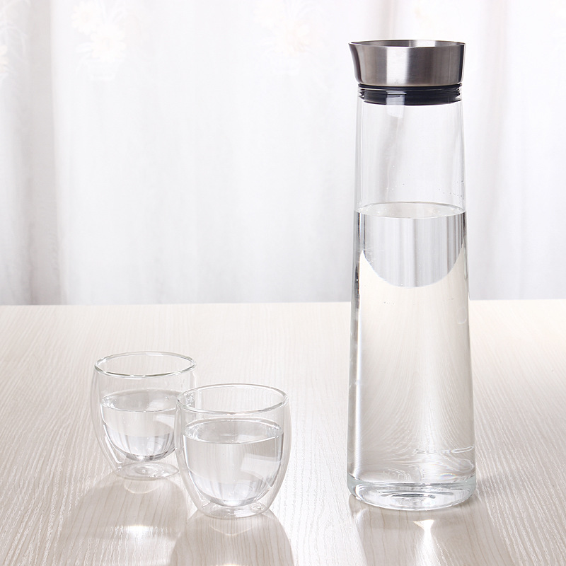 Al por mayor de gran capacidad engrosada botella de agua fría hogar tetera borosilicato jugo olla vidrio botella de agua fría