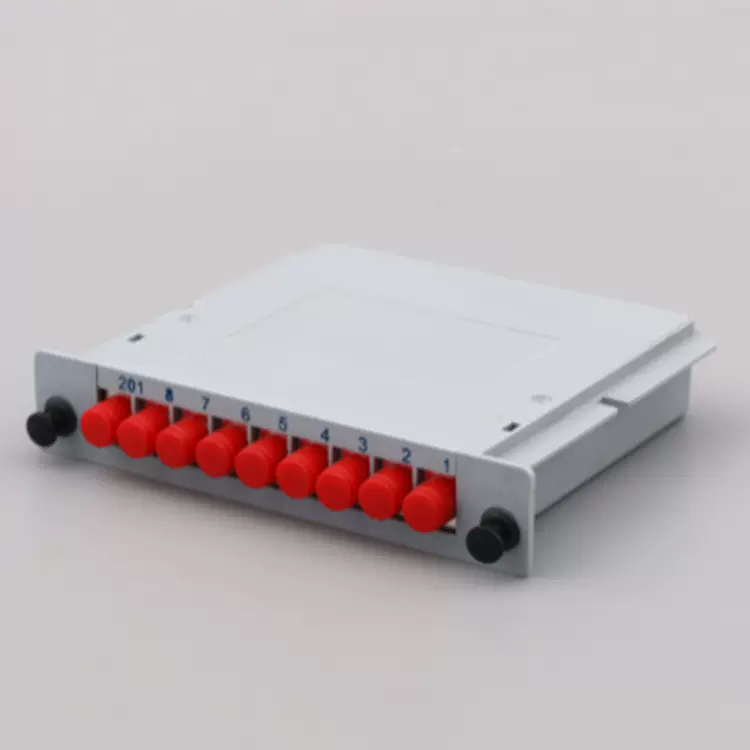 FC1*8插片式分光器 电信级入网产品光纤连接头光分路器PLC