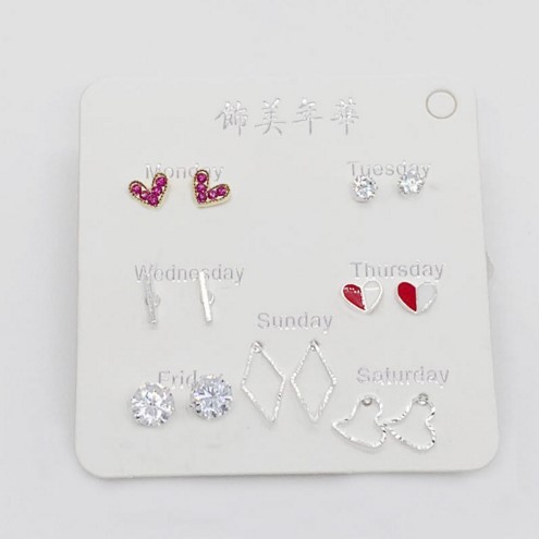 Pendientes de moda de estilo coreano pendientes simples para mujeres ins pendientes elegantes de celebridades de Internet Corea del Sur lindos pendientes de aleación fresca