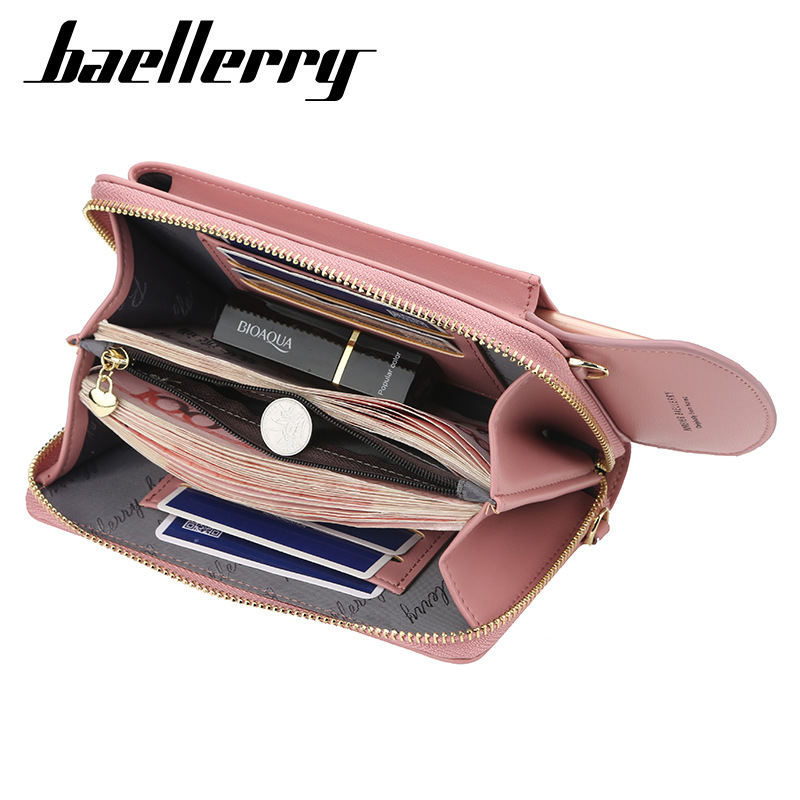 Baellerry monedero transfronterizo bolso del teléfono del hombro del crossbody de las mujeres bolsillo largo de la moneda de la cartera de las mujeres