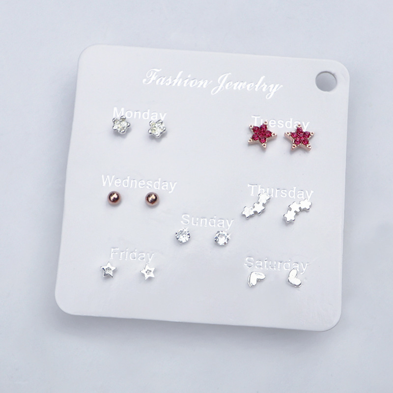 Pendientes de moda de estilo coreano pendientes simples para mujeres ins pendientes elegantes de celebridades de Internet Corea del Sur lindos pendientes de aleación fresca