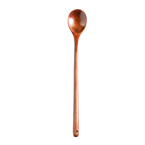 Creative Korean wooden rice spoon, extended soup spoon, coffee spoon, long handle mixing spoon, cooking spoon 33cm wholesale