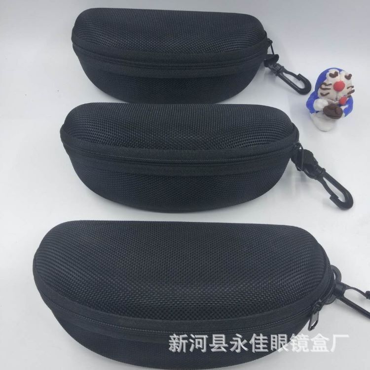 Manufacturer Wholesale Portable Glasses Case with Hook Zipper, Oxford Cloth, Pressure-Resistant Eva Sunglasses Case, Black Manufacturer Wholesale Portable Glasses Case with Hook Zipper, Oxford Cloth, Pressure-Resistant Eva Sunglasses Case, Black