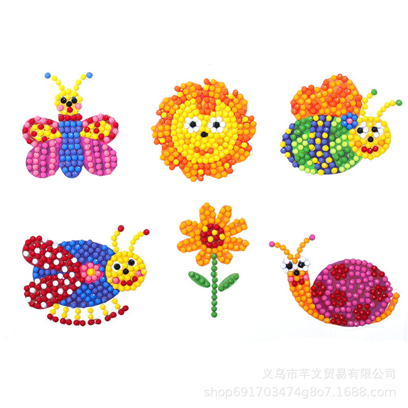 2024 nuevo estilo 5d princesa de dibujos animados pegatinas gratis pintura de diamantes artesanía para niños pegatinas decorativas de bricolaje pegatinas de refrigerador