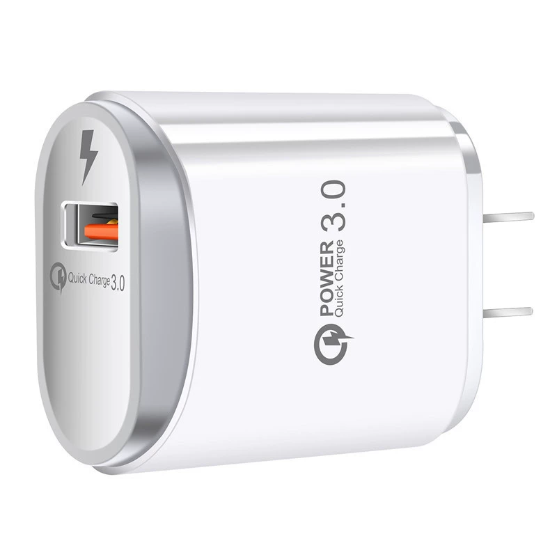 Сингл-камерный USB-быстрое зарядное устройство QC3.0 адаптер P пианино корпус европейский американский держатель WALL CHARGER