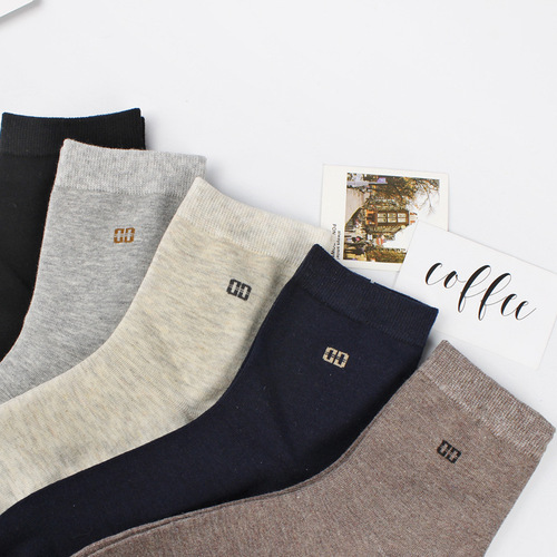 Spring and summer cotton socks, men's warm casual mid-calf men's socks, autumn and winter sweat-absorbent business high-waist cotton socks manufacturer wholesale