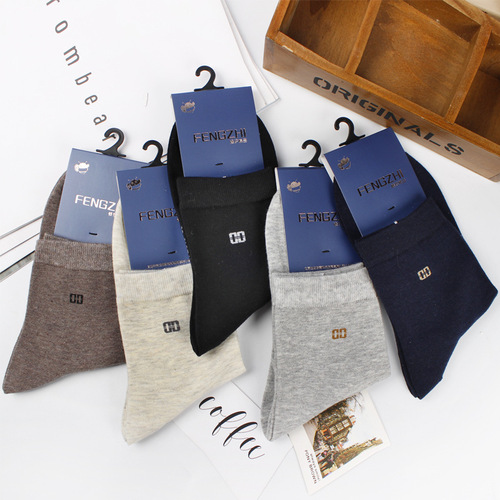 Spring and summer cotton socks, men's warm casual mid-calf men's socks, autumn and winter sweat-absorbent business high-waist cotton socks manufacturer wholesale